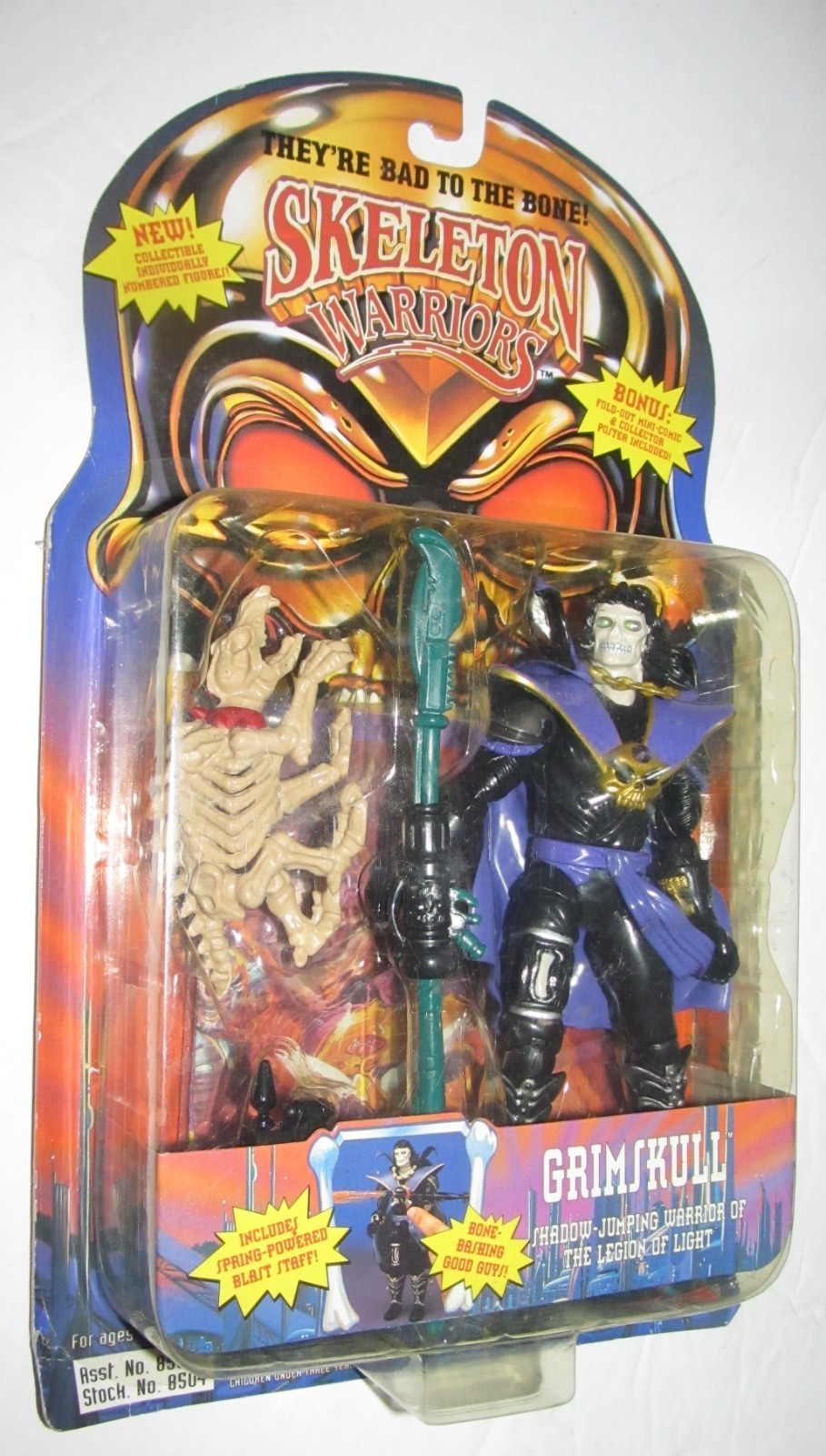 Skeleton Warriors Grimskull & Ursak the Guardian Figures 1994 Playmates NEW/SEAL