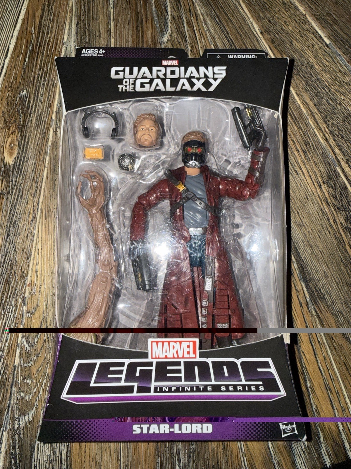 Marvel Legends Infinite Series Star-Lord w/ Groot Piece, Alt Head & Gun