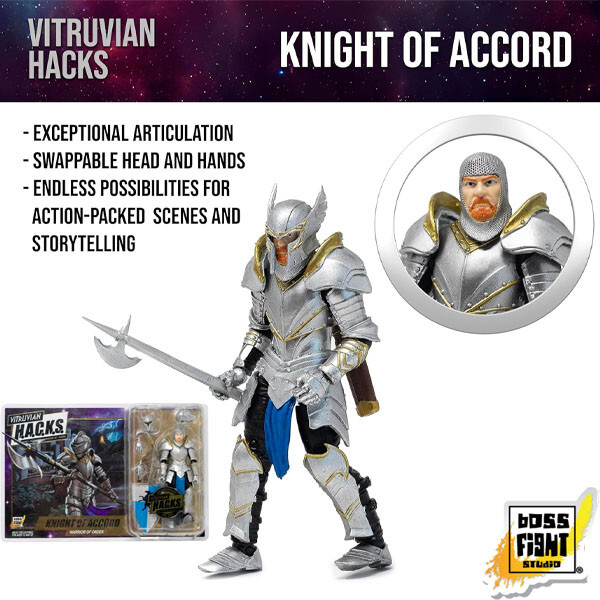 Boss Fight Studio Vitruvian H.A.C.K.S. Knight of Accord 1:18 Scale Action Figure