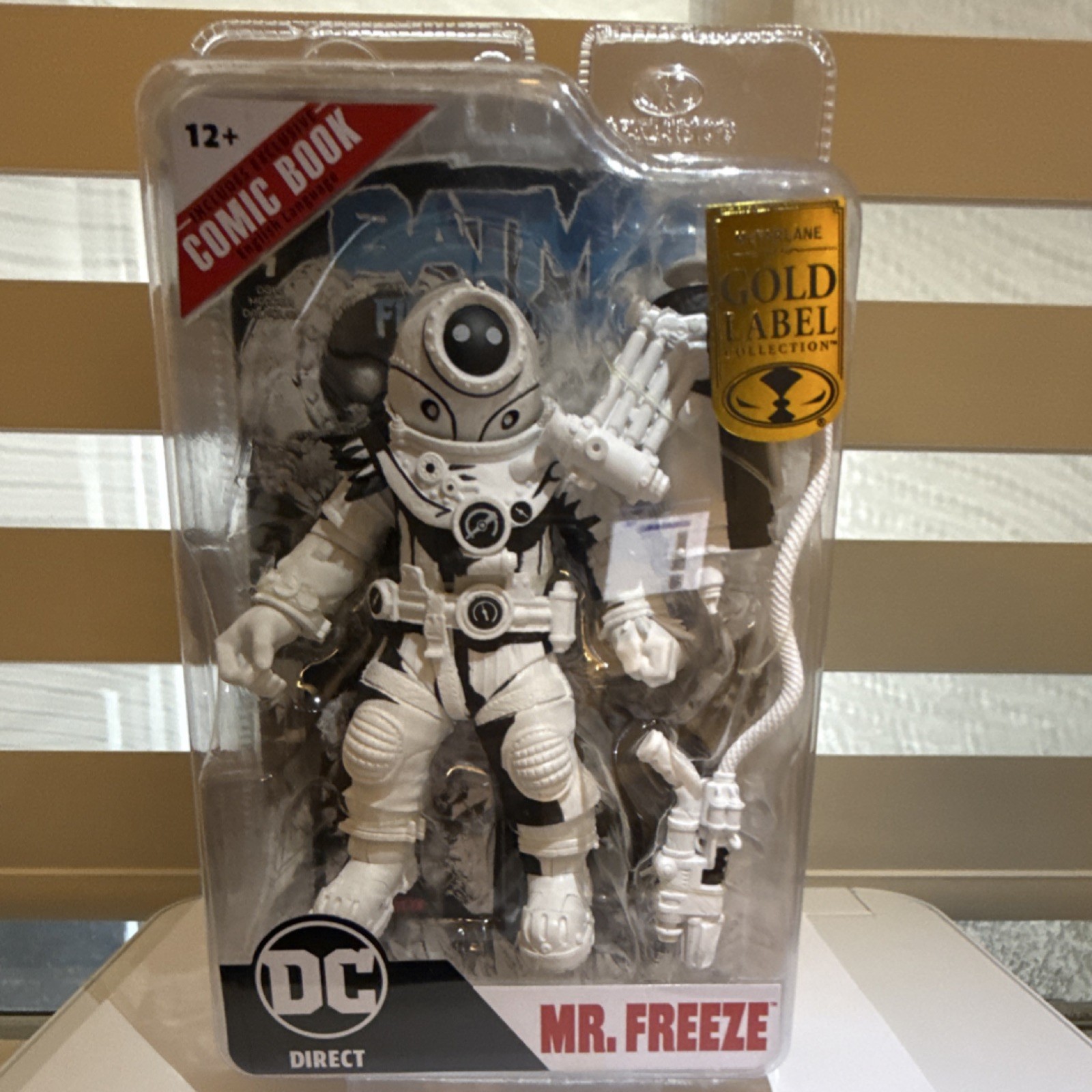 McFarlane Toys DC Batman Mr. Freeze Gold Label Collection Figure w/ Comic Book
