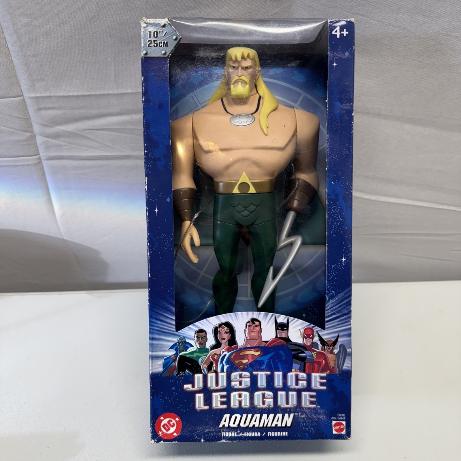(2B) Justice League Aquaman DC Mattel Action Figure 10&Prime; Open Box