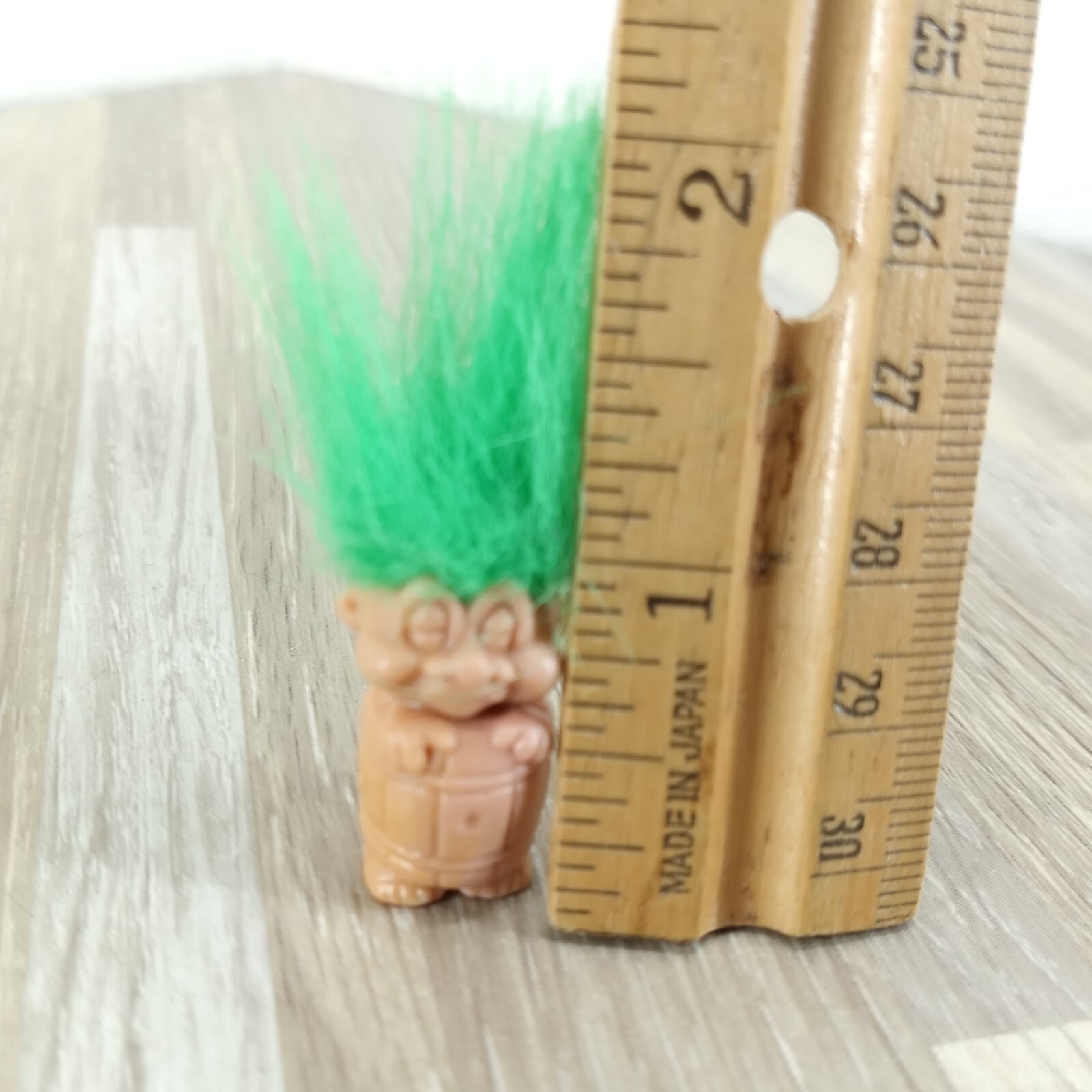 Tiny Troll In A Barrel Keychain Approximately 1 inch Tall Missing Ring