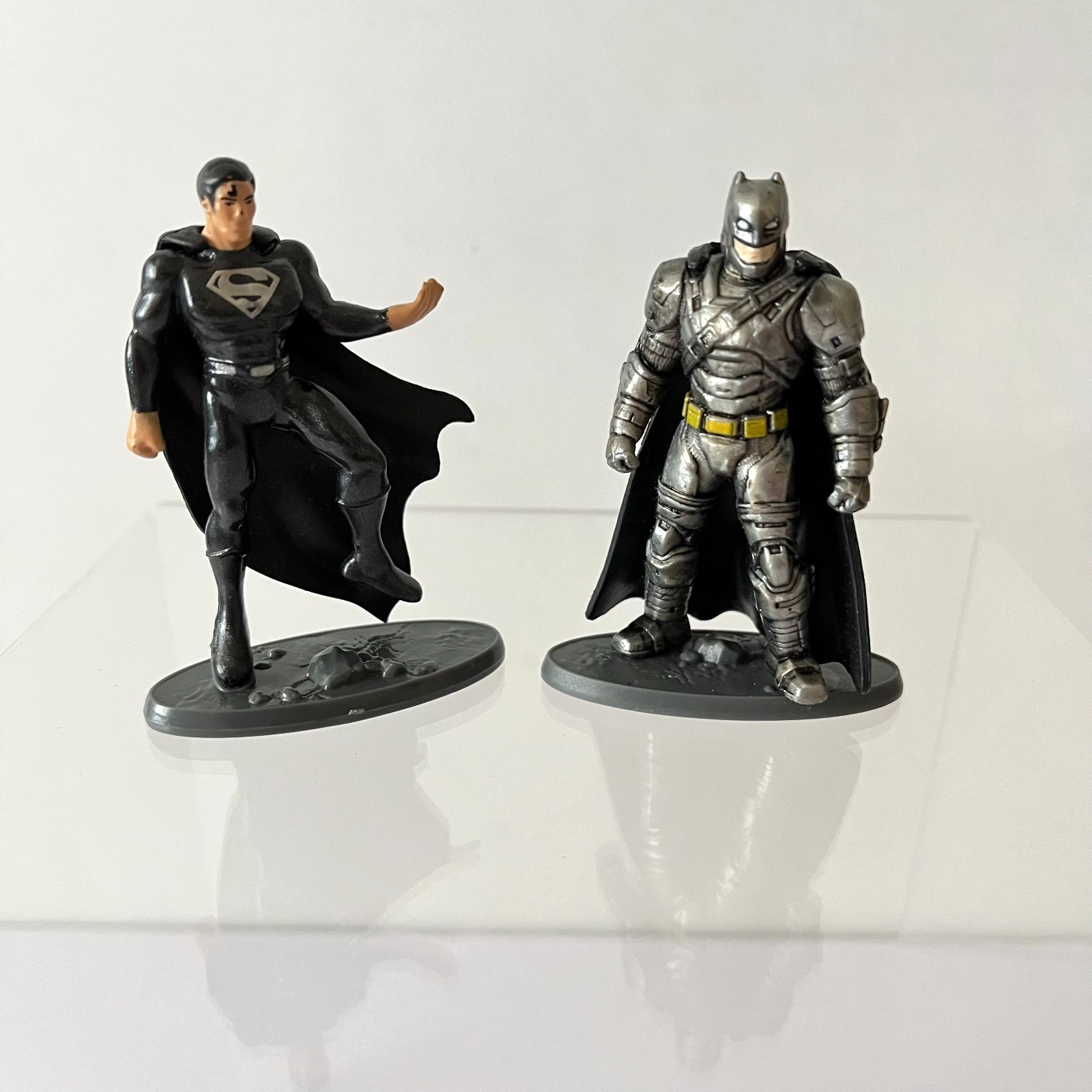 Superman Black Suit Armored Batman DC Comics Mini Figures Lot 2.75&Prime; Cake Topper
