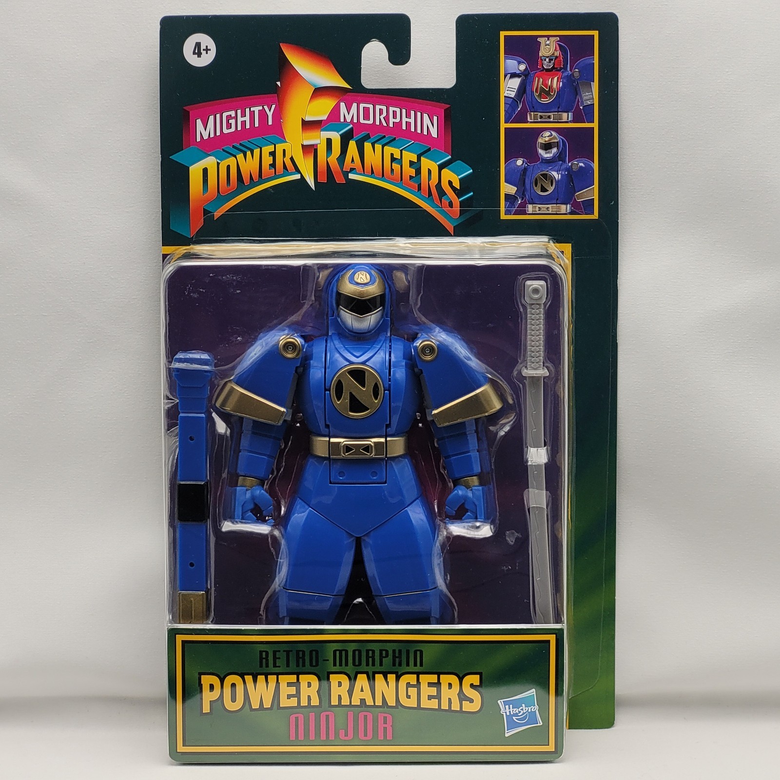 Hasbro Retro Morphin Power Rangers Tommy White Green Ranger Complete Set Ninjor