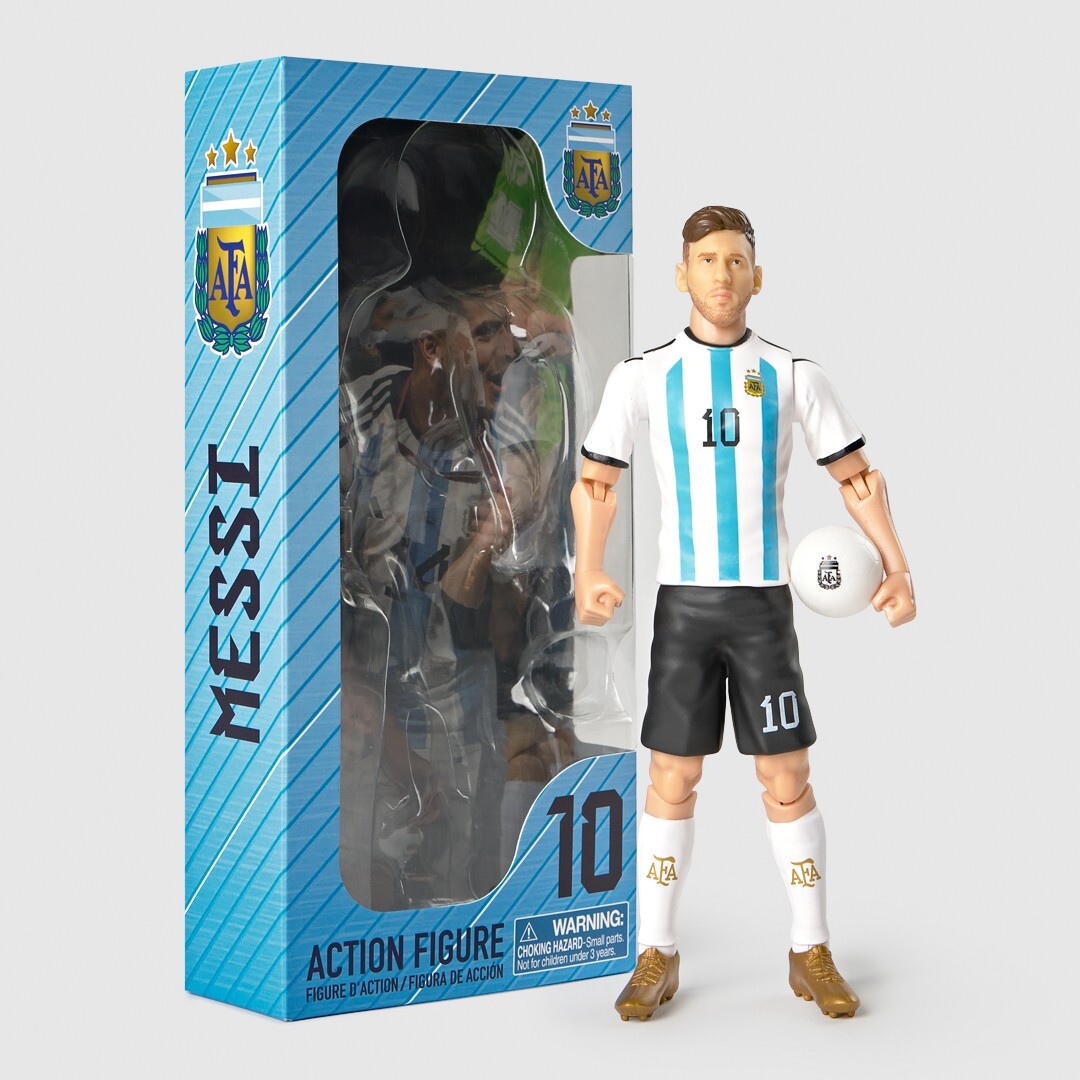 Banbo Toys SOCKERS Argentina Messi 8&Prime; Collectible Soccer Action Figure