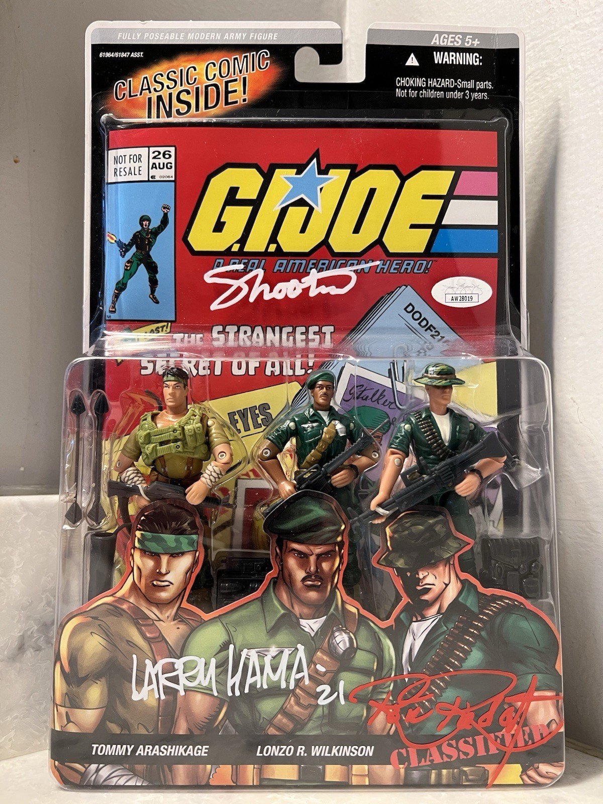 GI Joe Figure Comic Jim Shooter Larry Hama Autograph Signed Hasbro JSA Ron Rudat