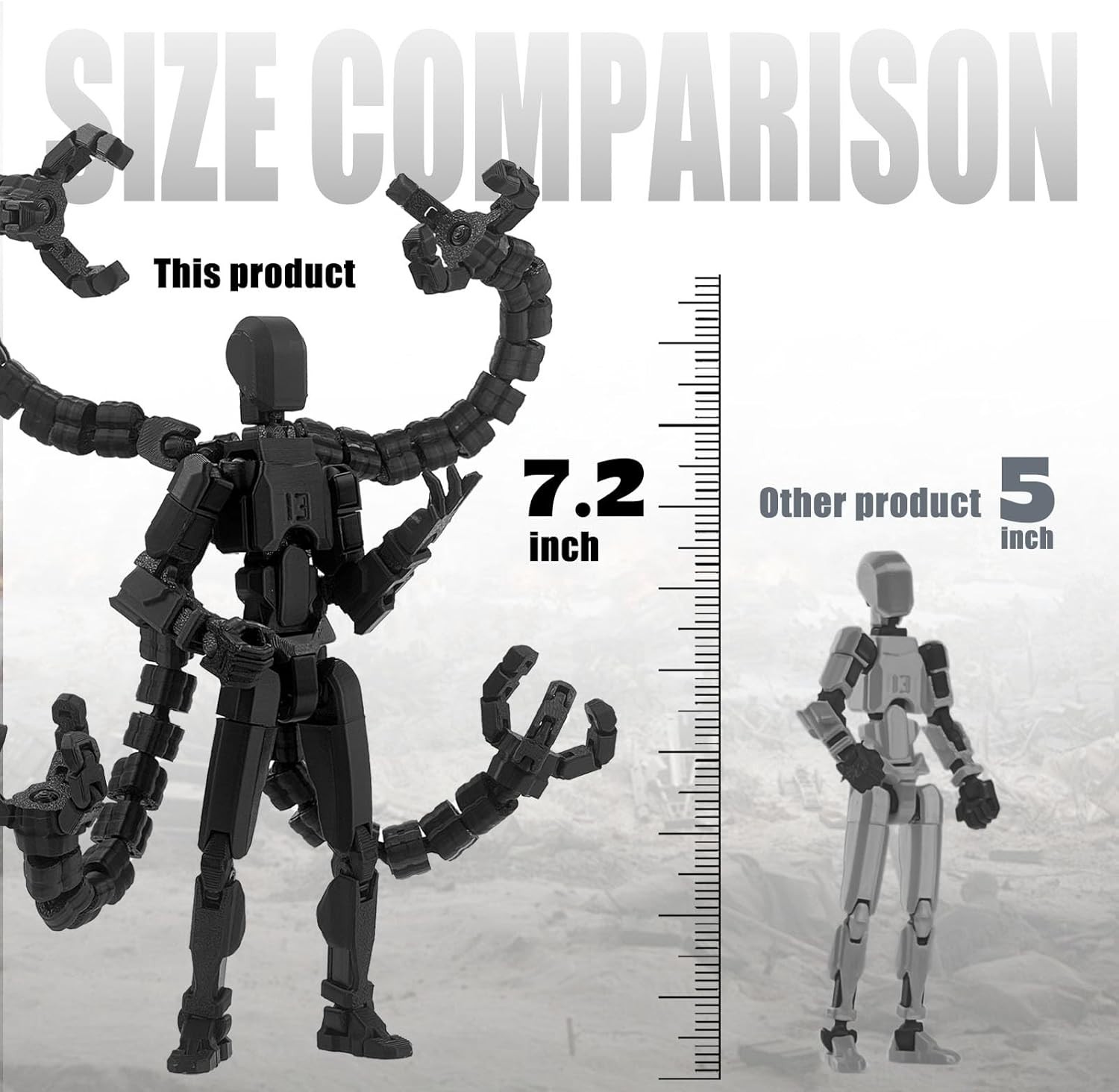 7.2 Inch Multi-Jointed Action Figure for Desktop Decoration and Play Activities