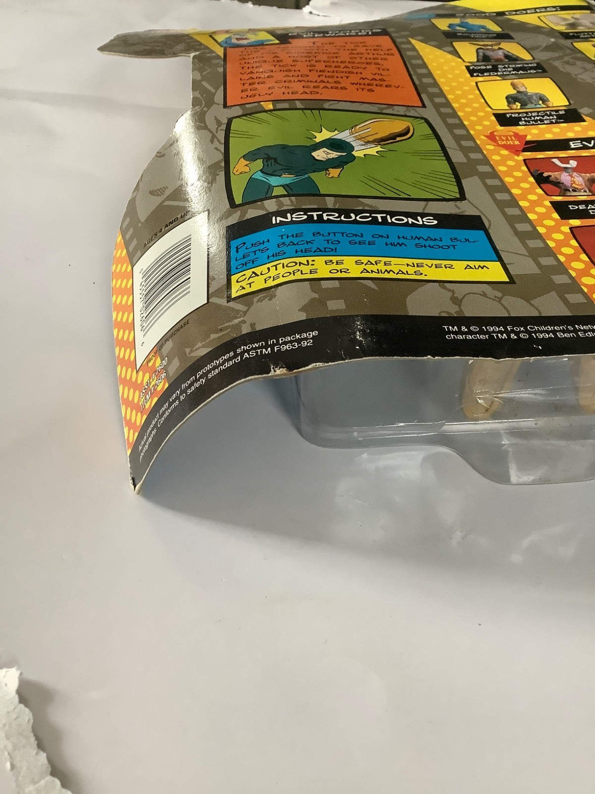 The Tick Projectile Human Bullet Action Figure Bandai Fox Kids Network 1994