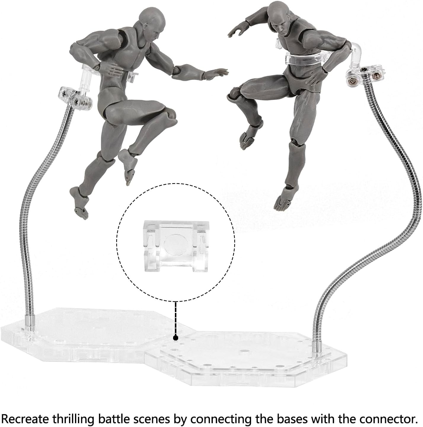 4-Piece Action Figure Flight Stands with Flexible Arms – Easy Assembly Included