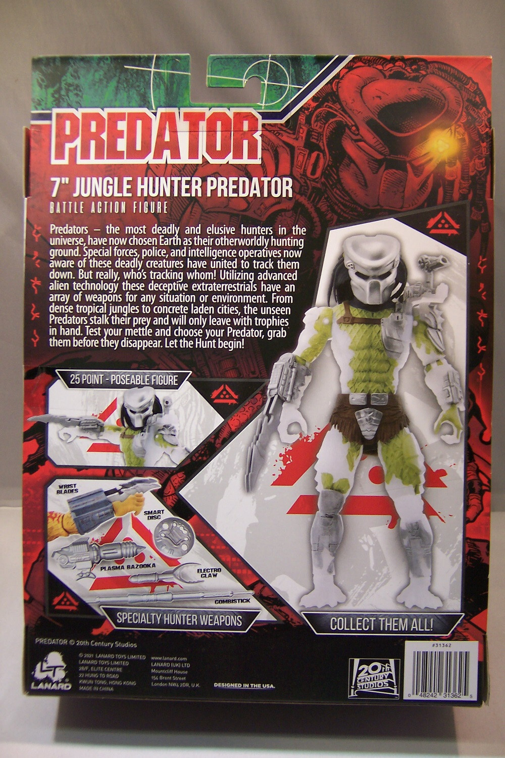 LANARD ACTIVE CAMO JUNGLE HUNTER PREDATOR 1:12 SCALE EXQUISITE ACTION FIGURE 7in