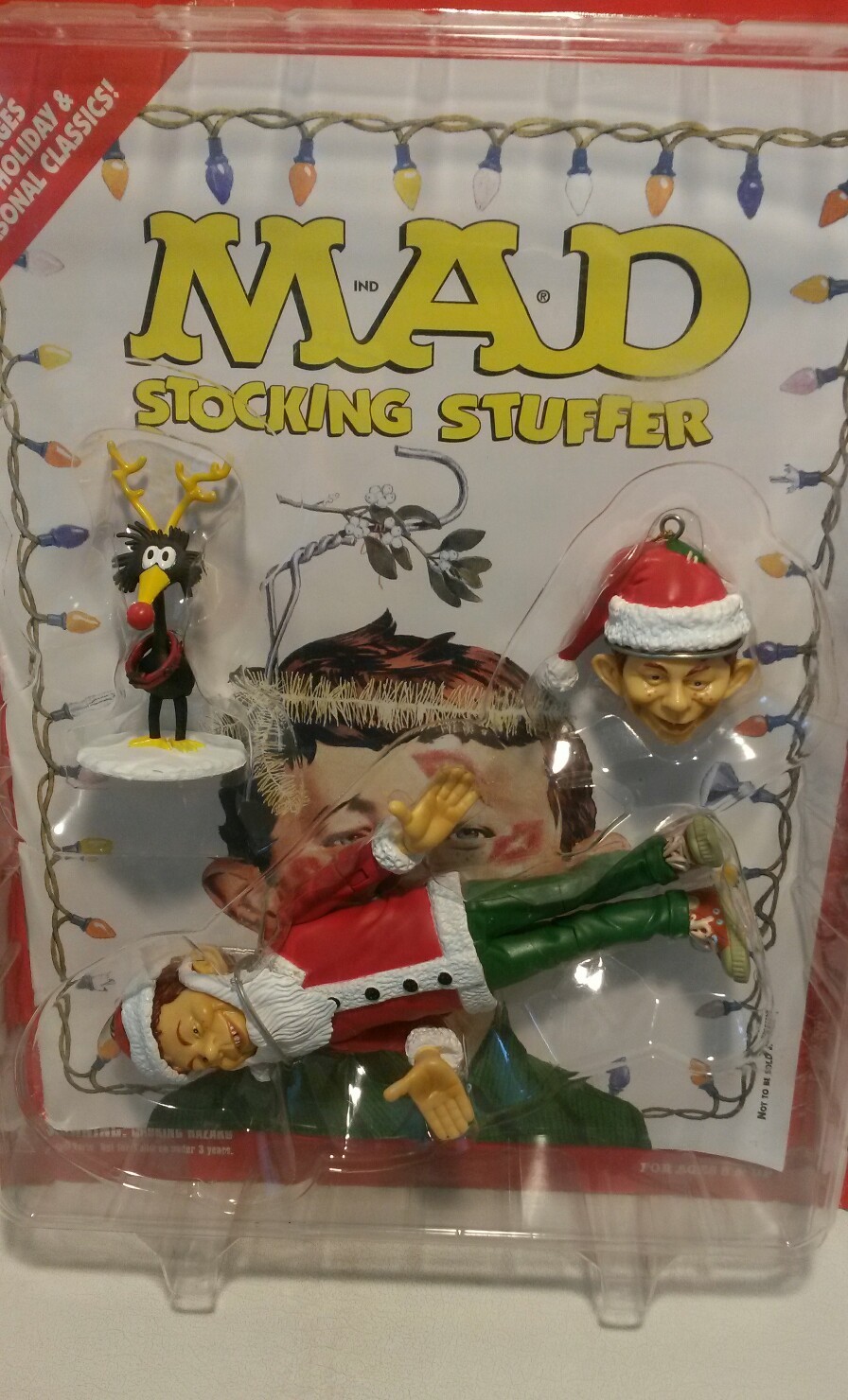 ☆ NEW RARE Alfred E Newman DC Direct Mad Magazine Holiday Action Figure Set 1999