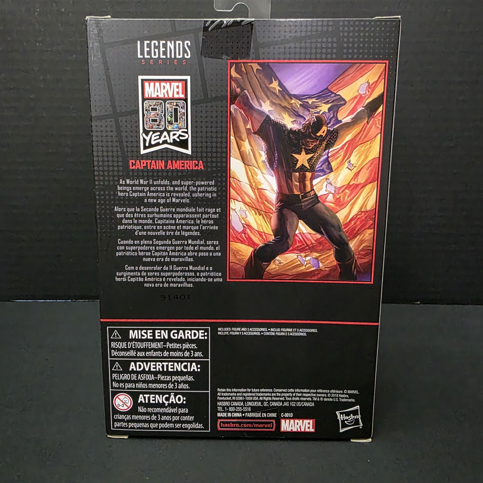 Hasbro Marvel Legends 80 Years Classic Captain America 6&Prime; Actuon Figure NIB