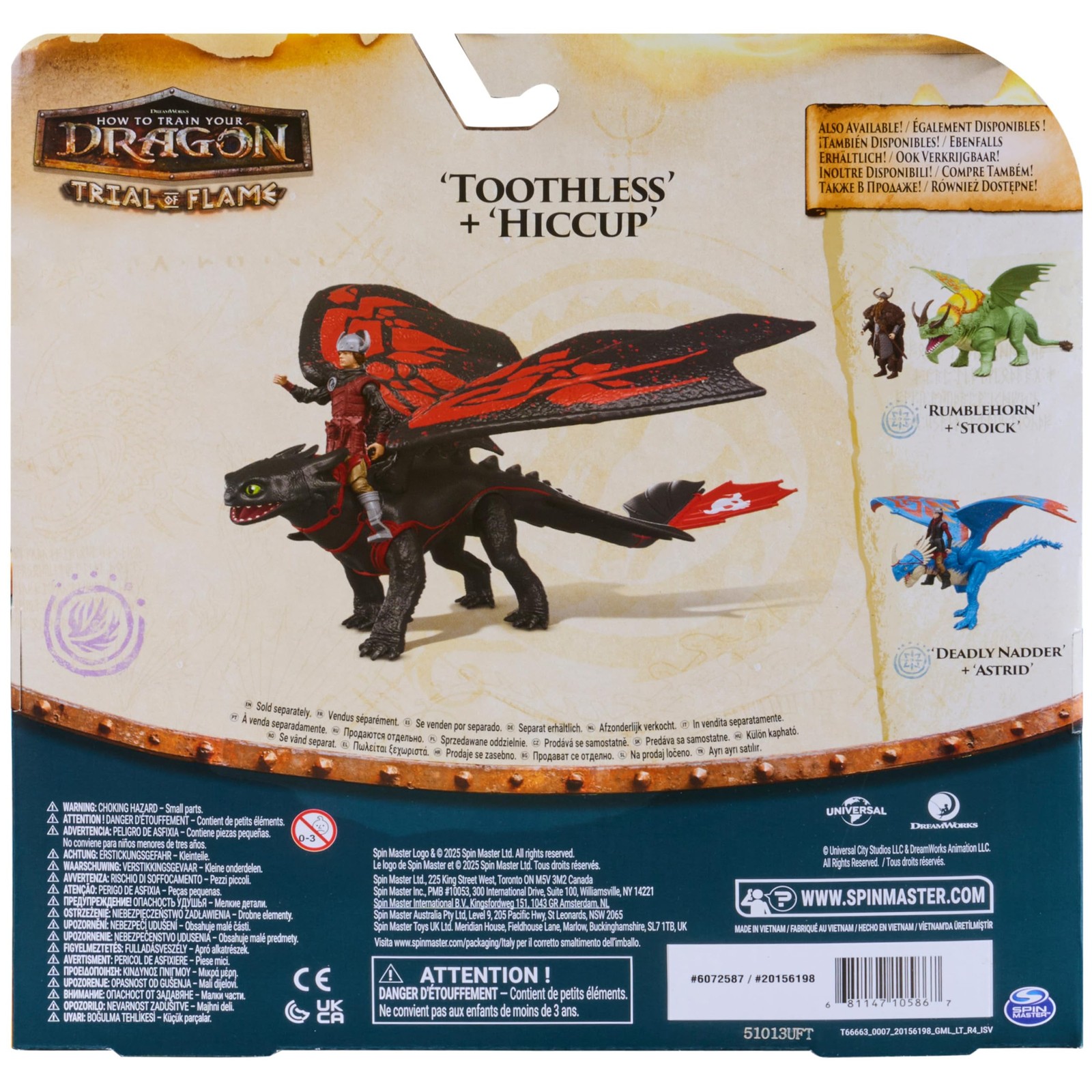 How to Train Your Dragon, Toothless & Hiccup, Viking Duo Action Figures