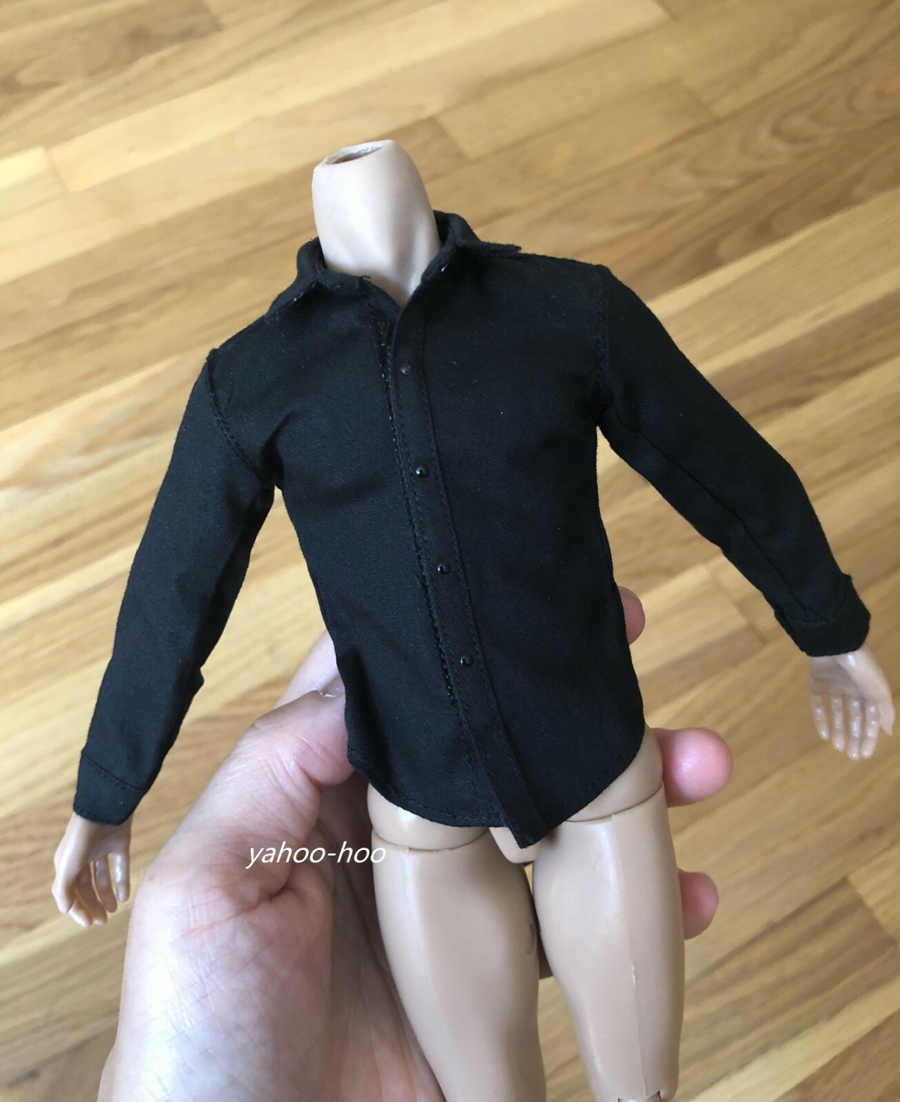 1/6 scale BLACK Shirt 12&Prime; Male Action Figure Doll Accessories