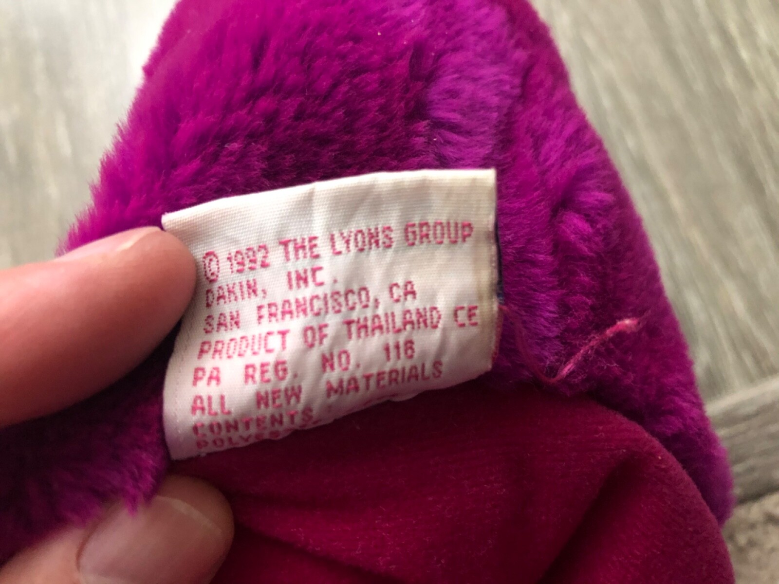 Dakin The Lyons Group Barney Plush Puppet 1992 – 13&Prime; Tall
