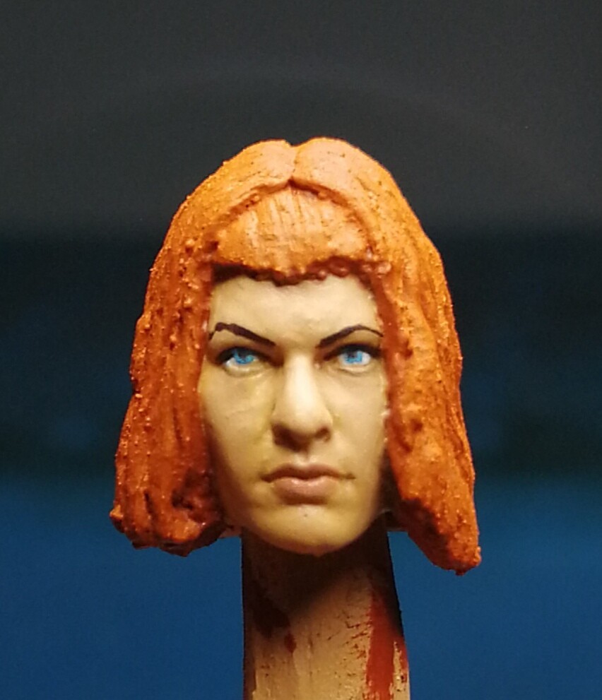192 LEELO mila jovovich young female beauty resin headcast for action figure
