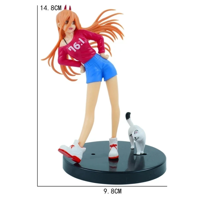 16cm Chainsaw Man Denji Power Makima Pochita Anime PVC Figure Model