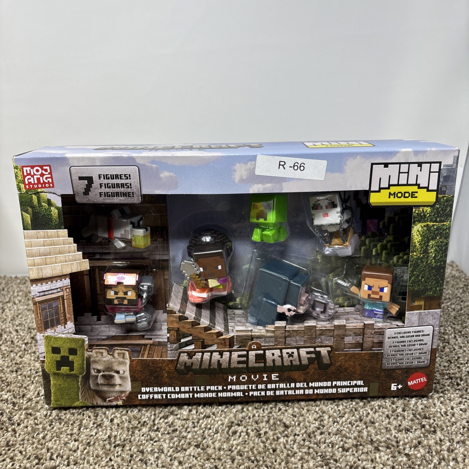 Minecraft Movie Overworld Battle Pack Mini Mode 7 Figures 6+ Mattel NEW