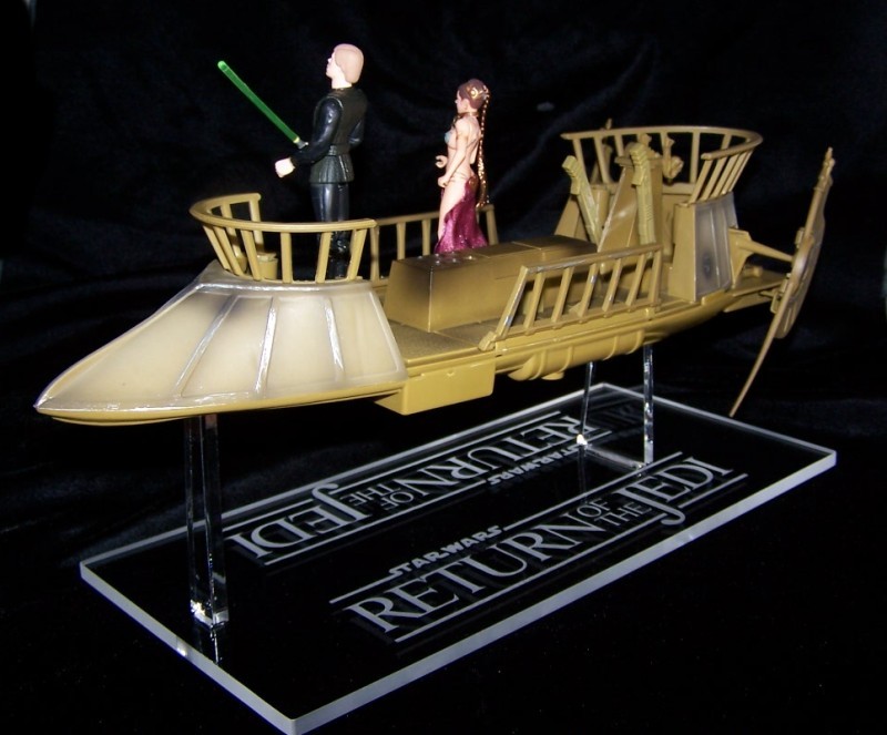acrylic display stand for Star Wars Jabbas Tatooine Skiff POTF and vintage