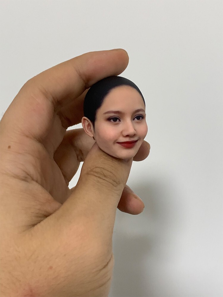 US 1:6 Lisa Asian Star Girl Beauty Head Sculpt For 12&Prime; Female Action Figure Doll
