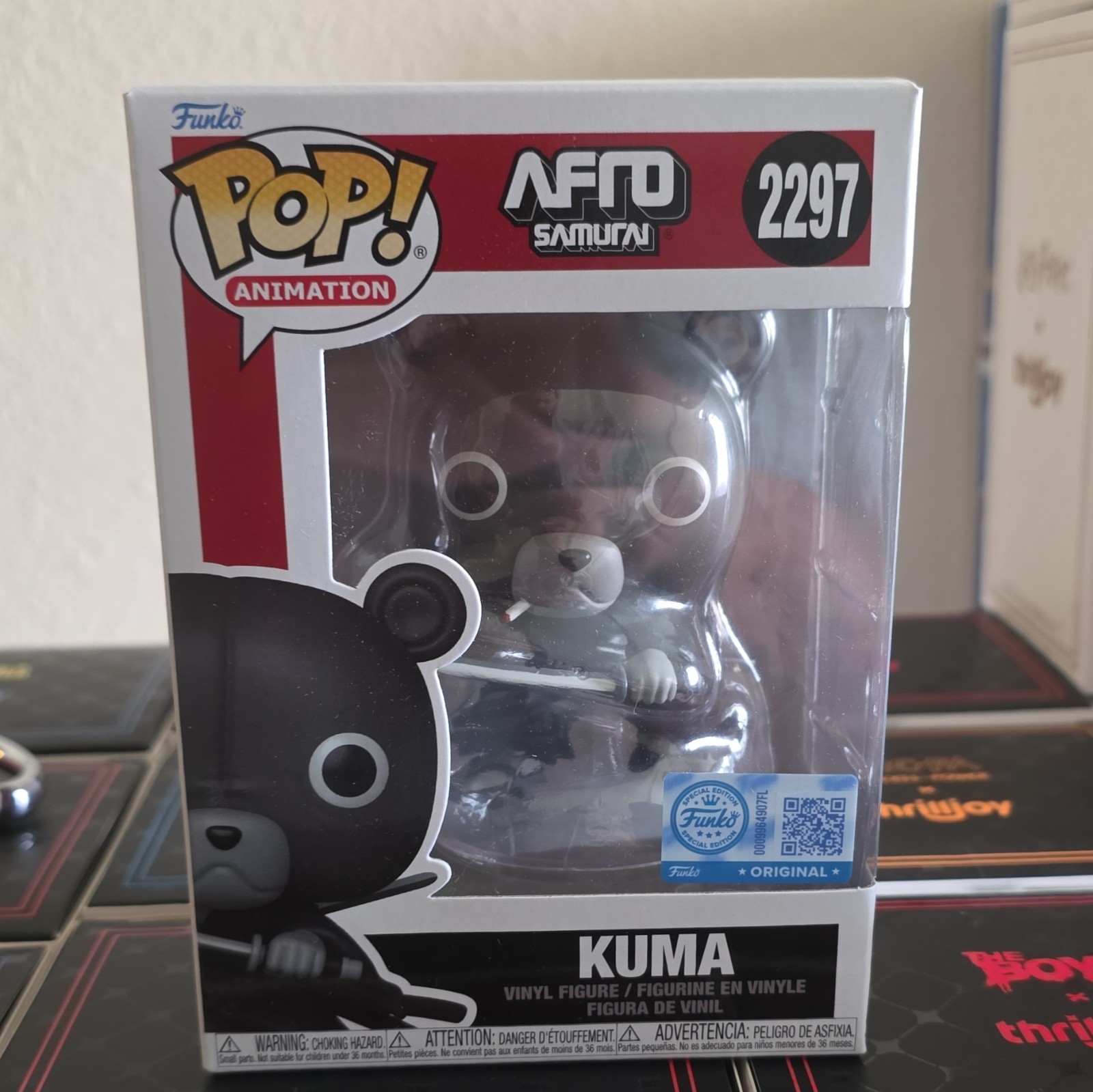 Funko Pop! Animation Kuma Afro Samurai Vinyl Bear Figurine Black #2297 3+