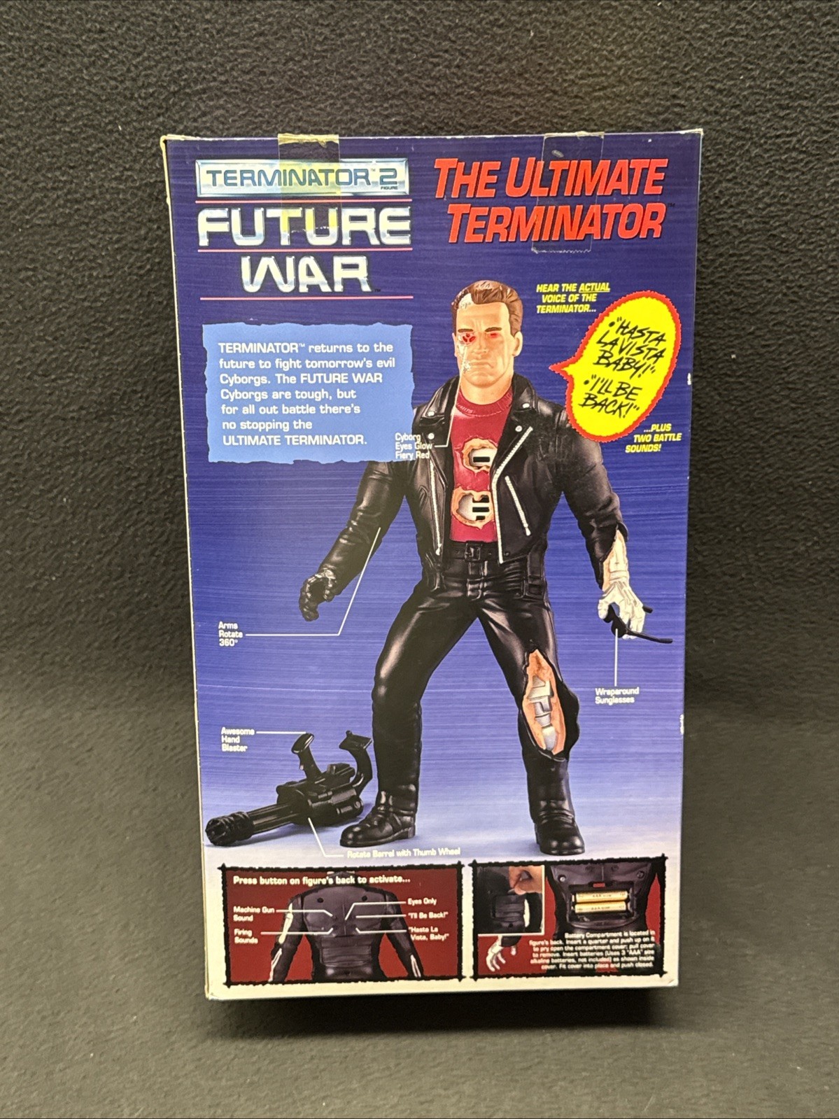 Terminator 2 12”Talking Figure Light-Up Eyes 1991 Kenner The Ultimate Terminator