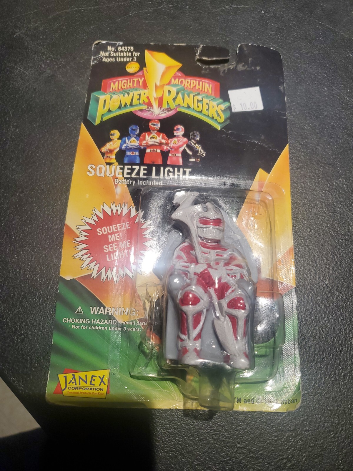 Janex Mighty Morphin Power Rangers Squeeze Red Ranger New in Box 1994