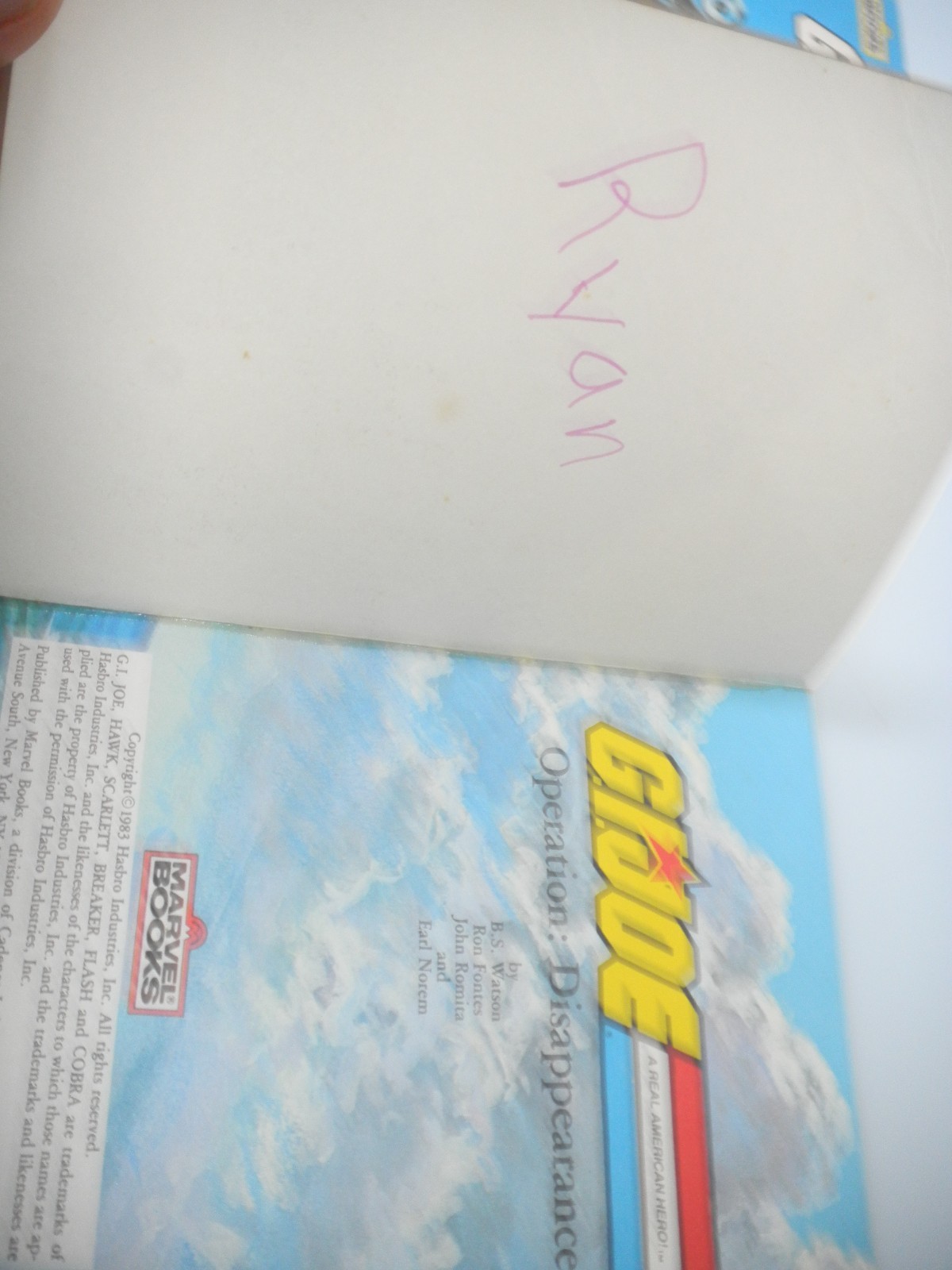 1982 The Spy Eye Operation Disappearance Marvel Comic Book G.I. GI Joe 3.75 ARAH
