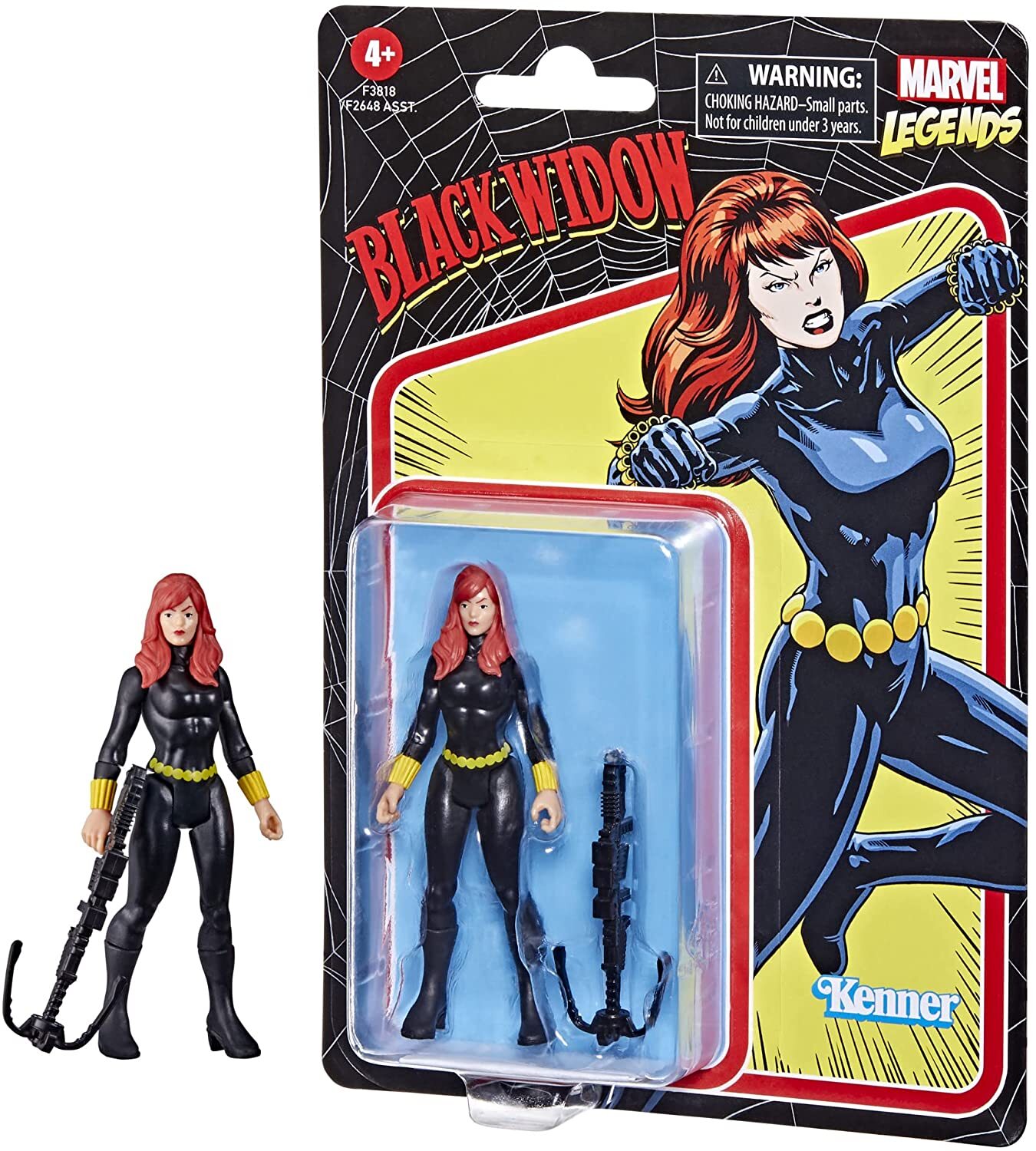 2022 Marvel Hasbro Kenner Legends Retro Black Widow 3.75&Prime; Figure