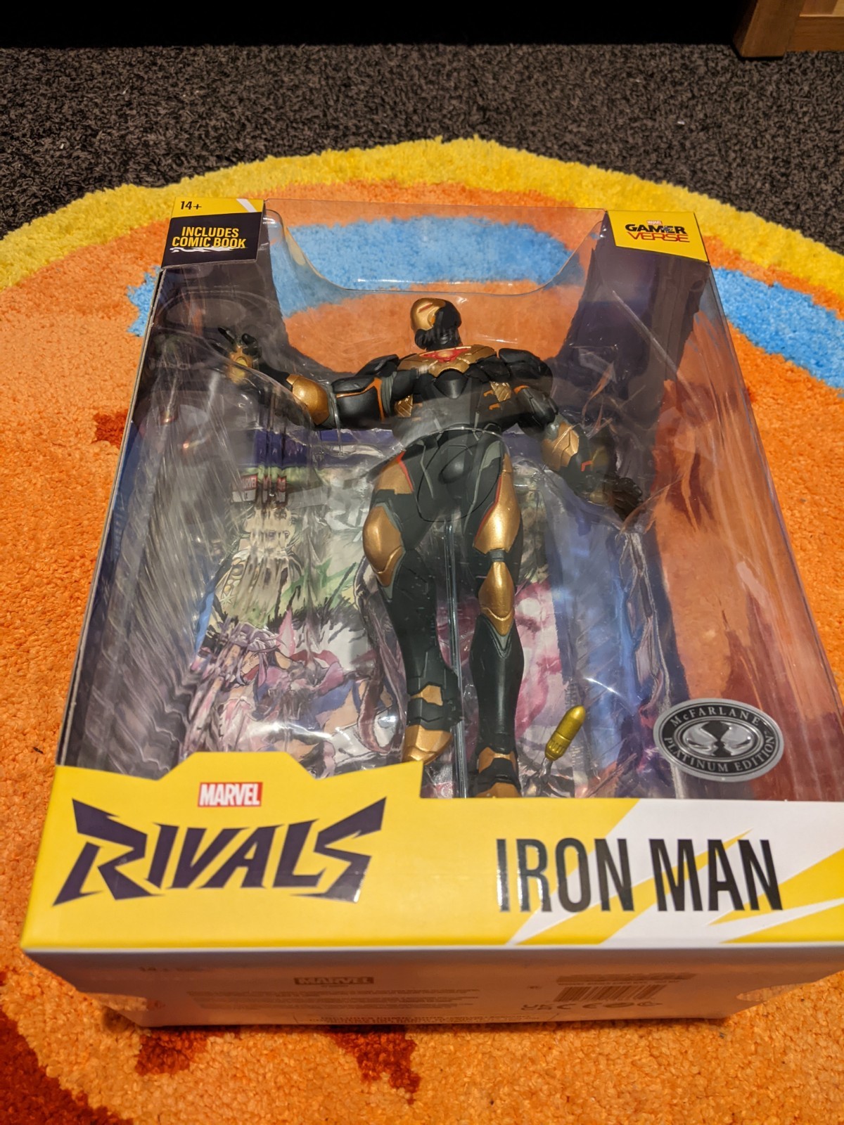 McFarlane Toys Marvel Rivals Iron Man Platinum Edition Black & Gold Figure New