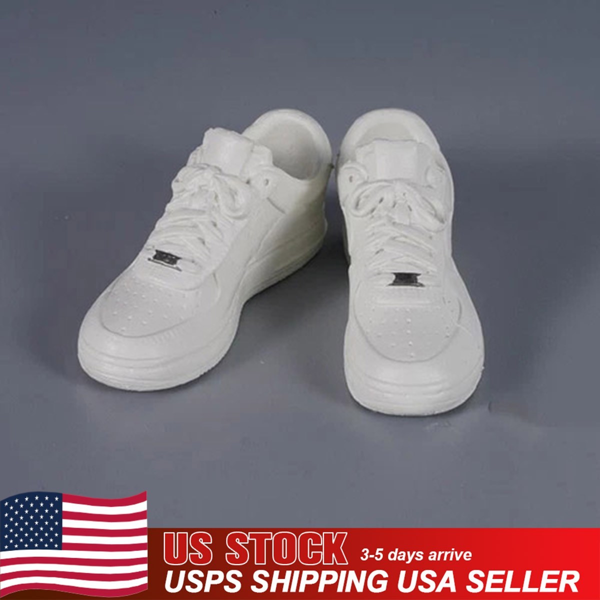 1/6 Men&rsquo;s White Shoes Boots Model Fit 12&Prime; Male Solider Pilot Action Figure Body