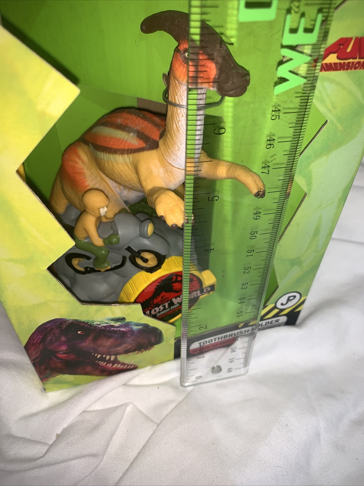 RARE 1997 THE LOST WORLD JURASSIC PARK DINOSAUR TOOTHBRUSH HOLDER