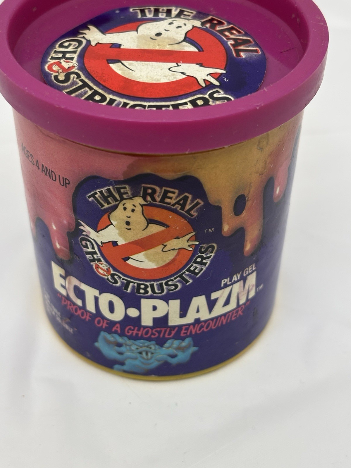 The Real Ghost Busters Purple Ecto-Plazm Kenner 1986 GOOD Gel Inside