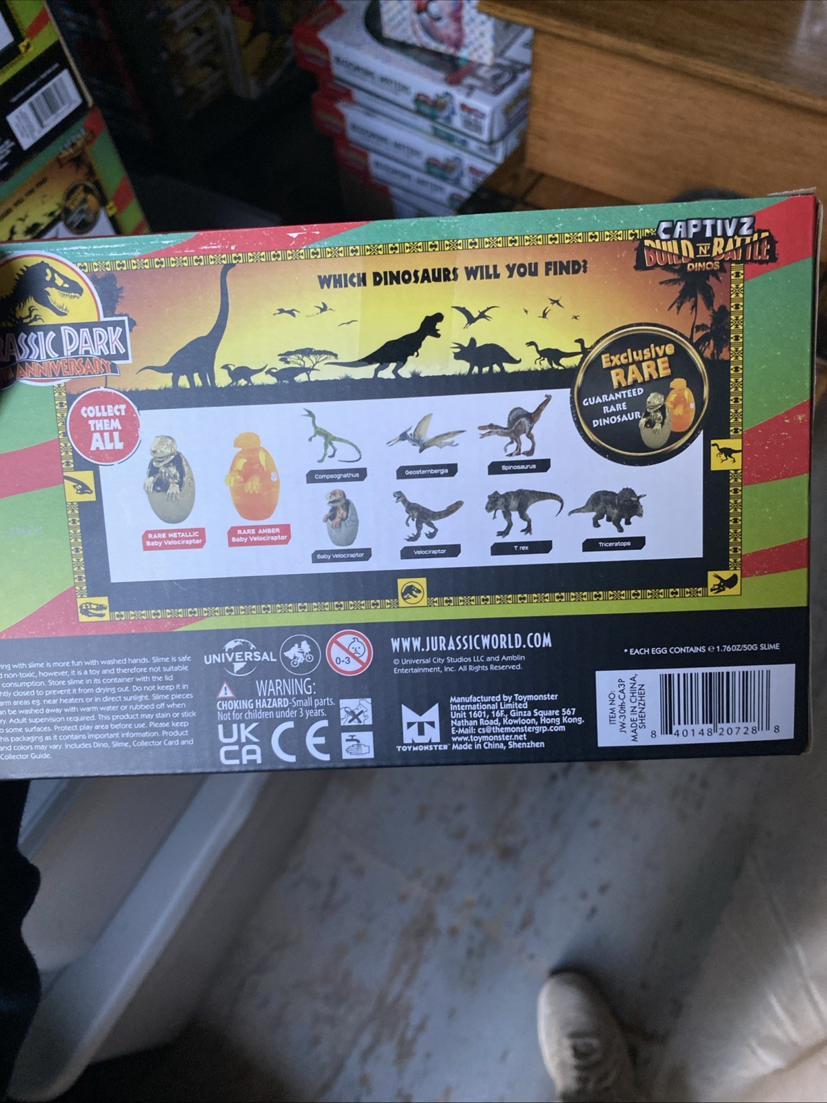 6 Jurassic Park 30th Anniversary Captivz Build N&rsquo; Battle Egg 3-Pack New Lot Of 6
