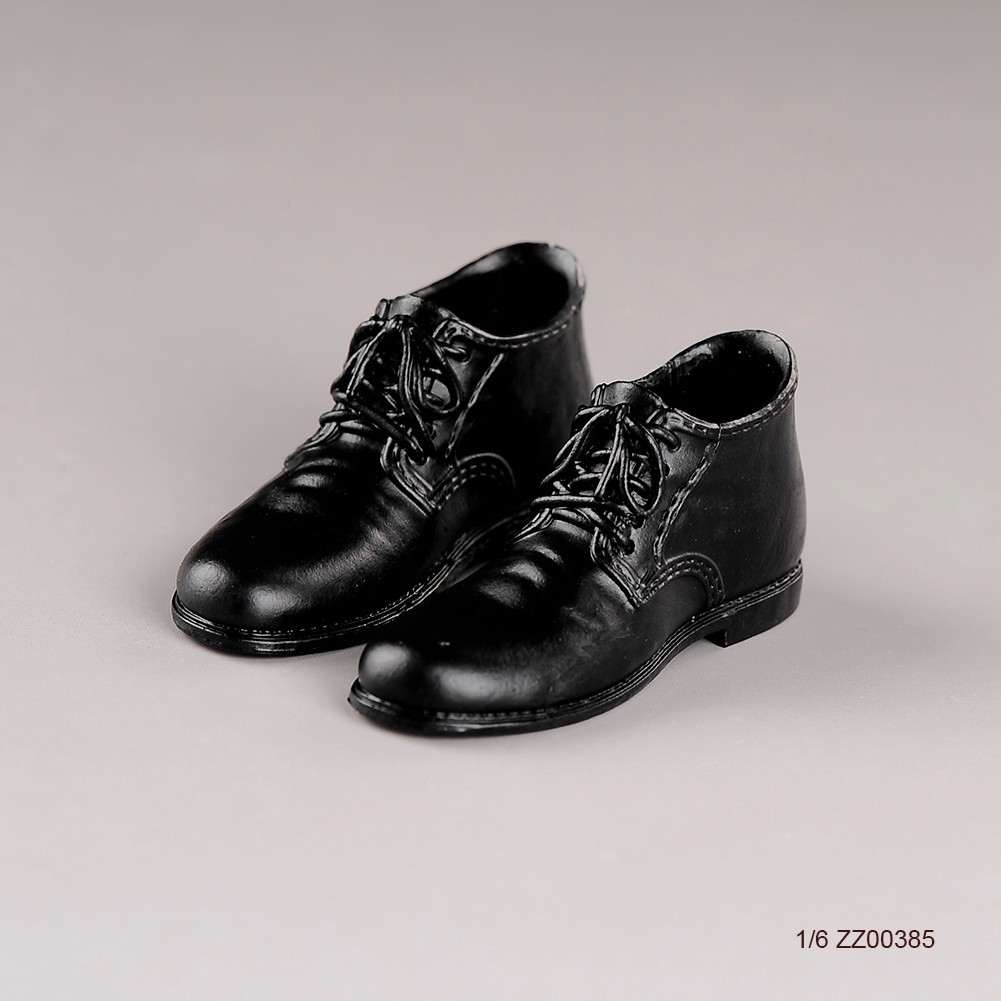 US 1:6 Black Gentlemen Shoes Boots Male For 12inch Action Figure Body Doll Toy