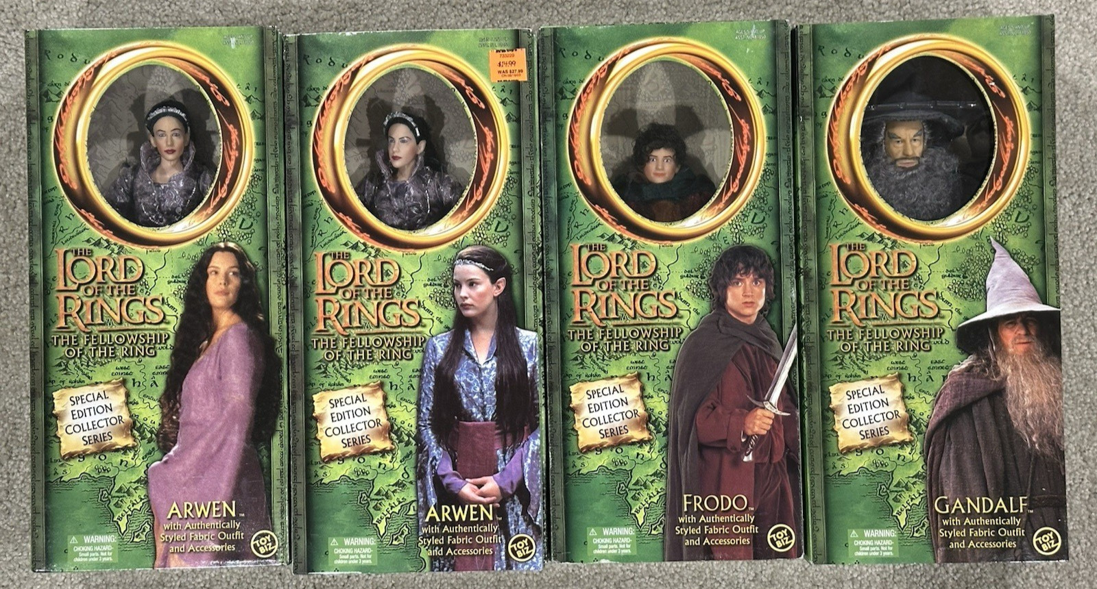 LOTR Special Edition Collector Series Figures Lot: Gandalf, Frodo, Arwen+Variant