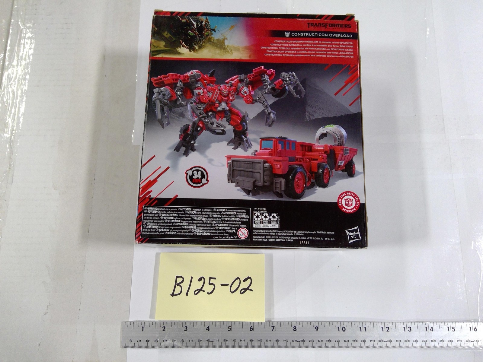 Transformers Studio Series Constructicon Overload Figure Hasbro Toy Red New