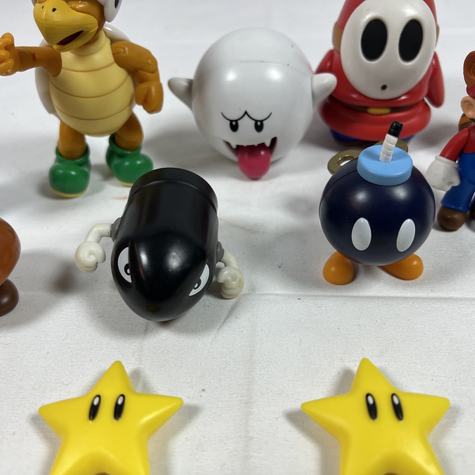 World of Nintendo Jakks Super Mario 4&Prime; Inch figure lot Mario And Others,12 Total