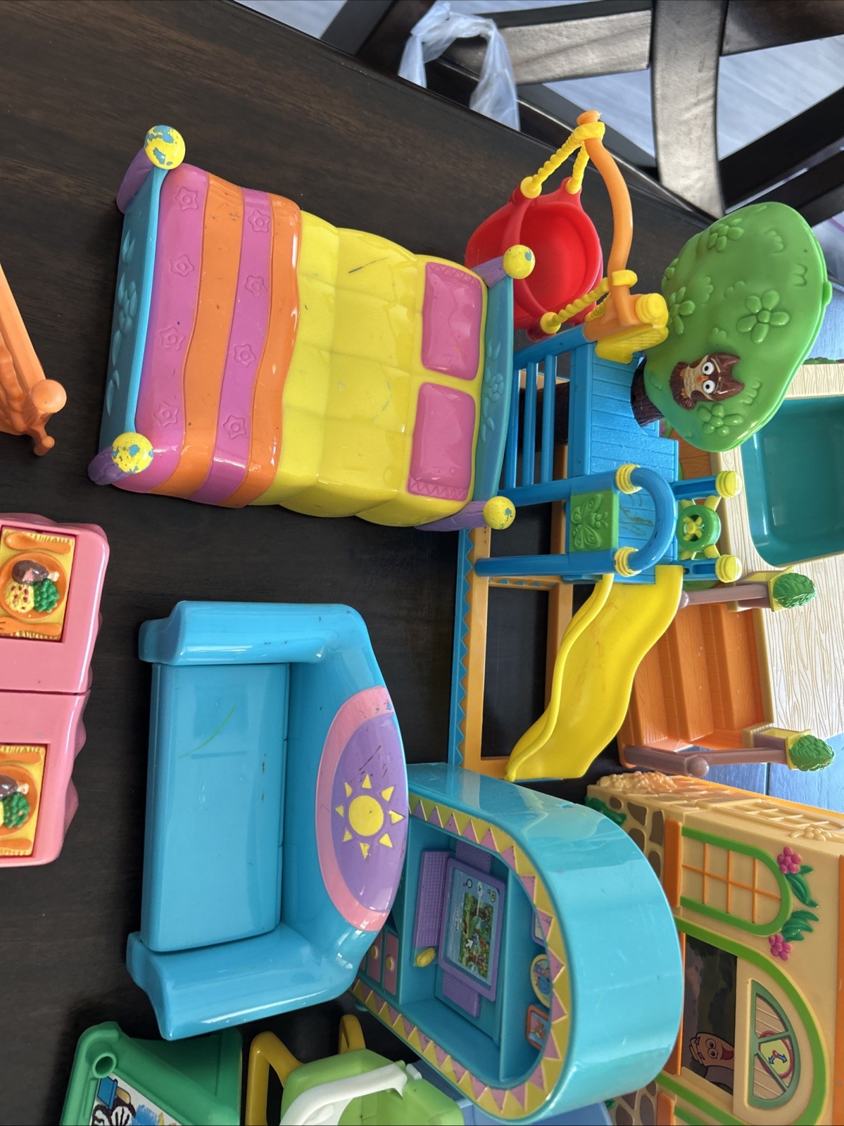HUGE lot Dora The Explorer Talking Doll House Furniture & Figures Diego & Boots