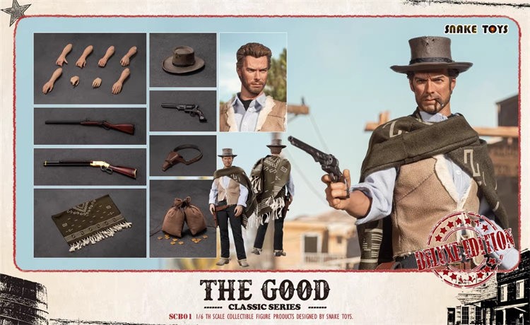 SNAKE TOYS SCB01 1/6 Clint Eastwood The Man With No Name Deluxe Edition Figure