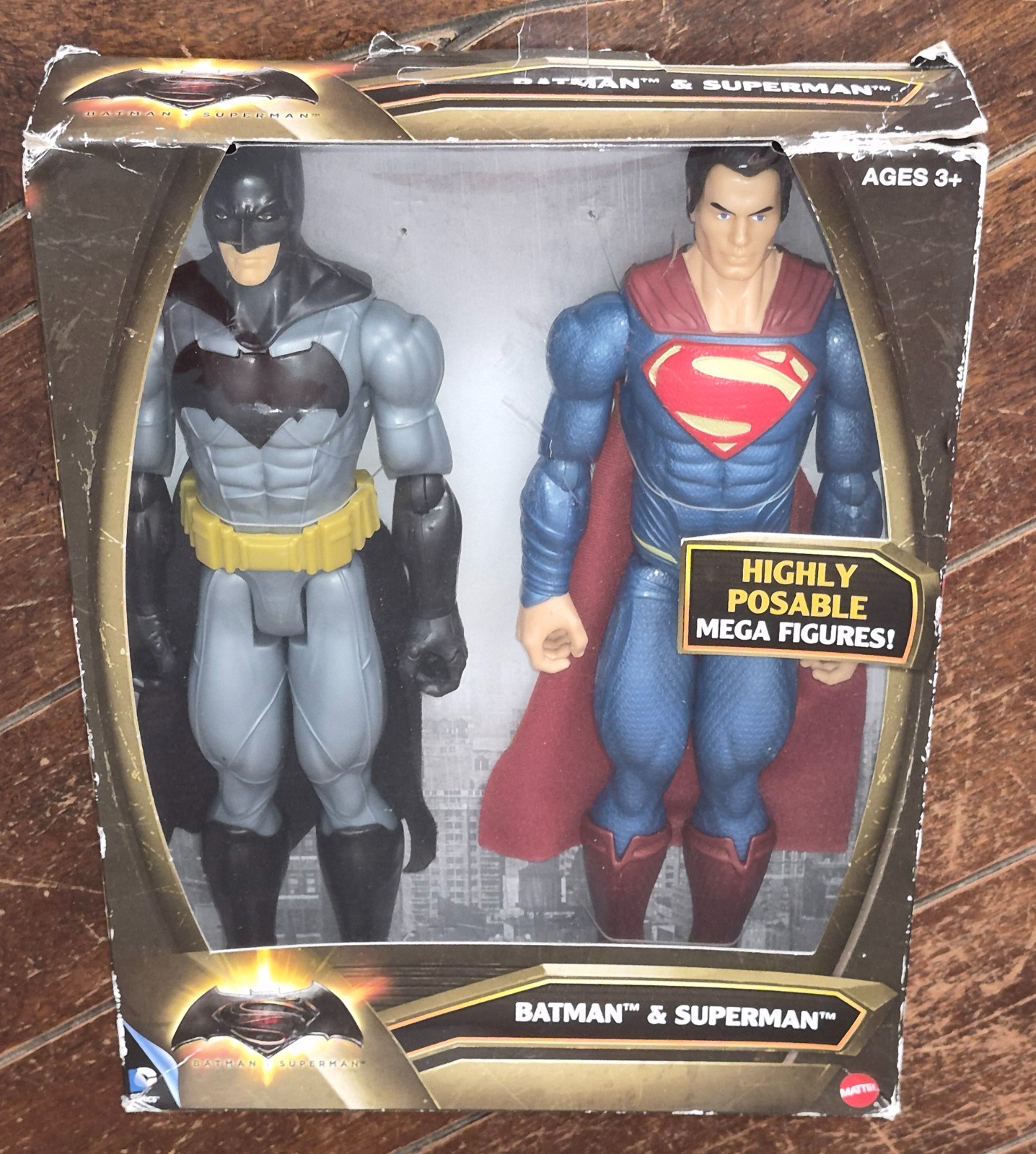 DC Comics Batman v Superman (2015) BATMAN & SUPERMAN 11&Prime; Mega Action Figures!
