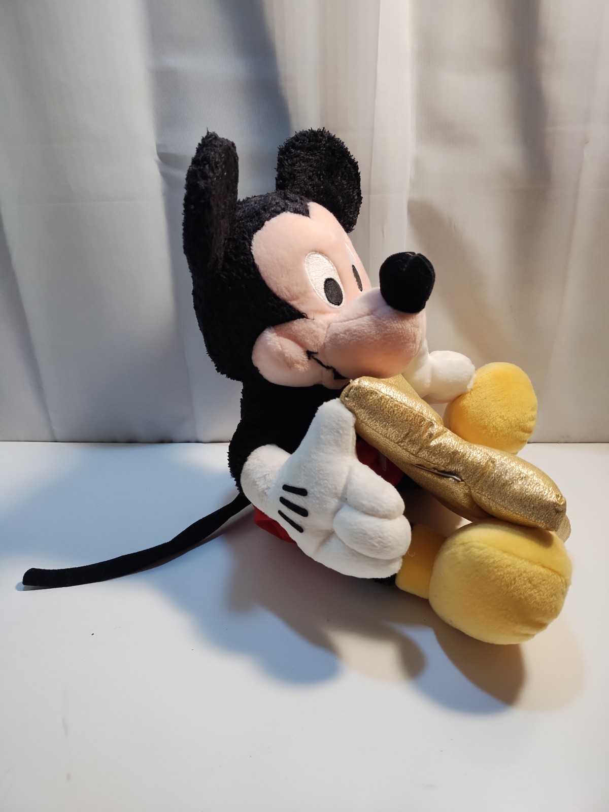 Disney Store Mickey Mouse Plush Holding Gold Star Photo Frame Picture Memories