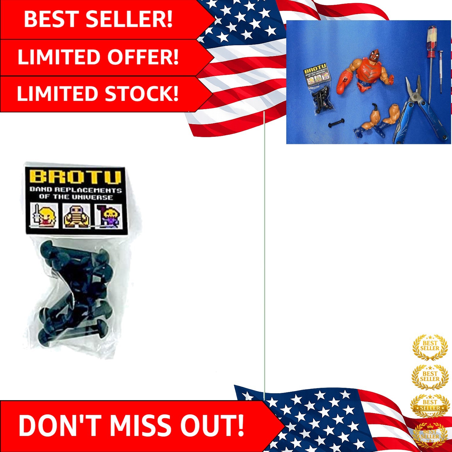 Replacement Bands for MOTU Figures – BROTU v2 10-Pack Lightweight Design