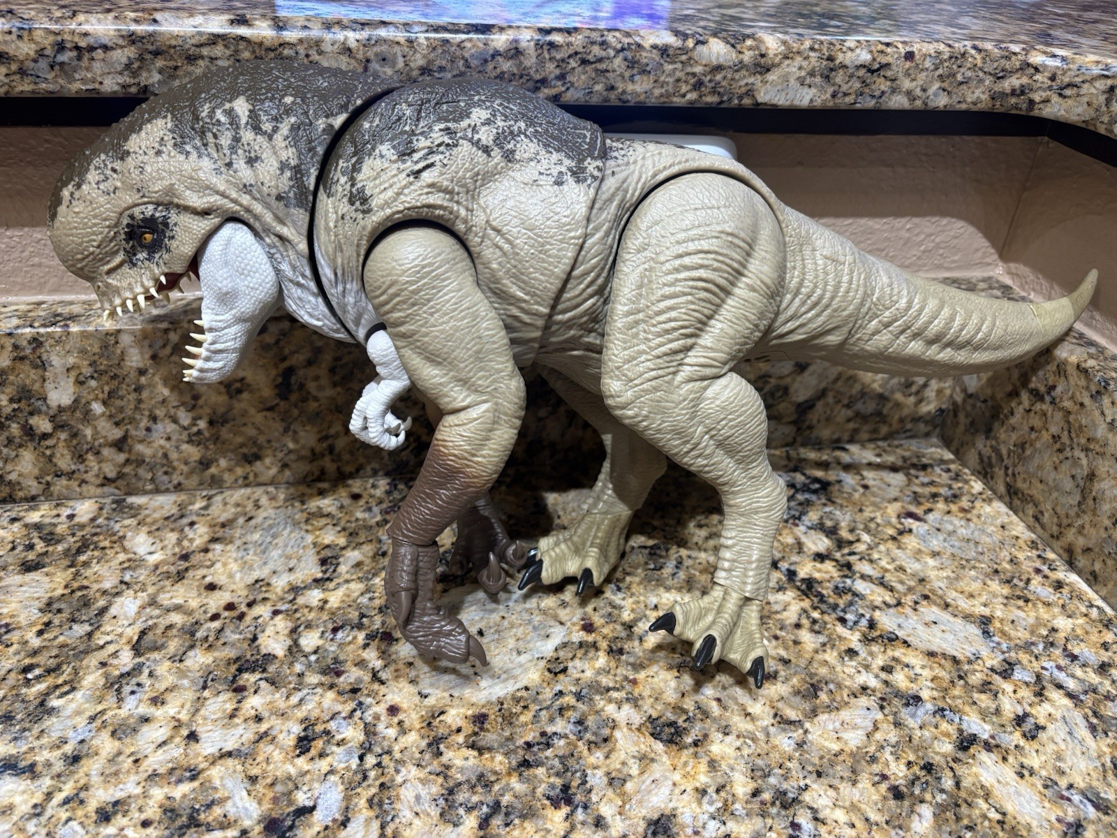 Mattel Jurassic World Rebirth Distortus Rex Rumble N Rampage 22”Tested & Working