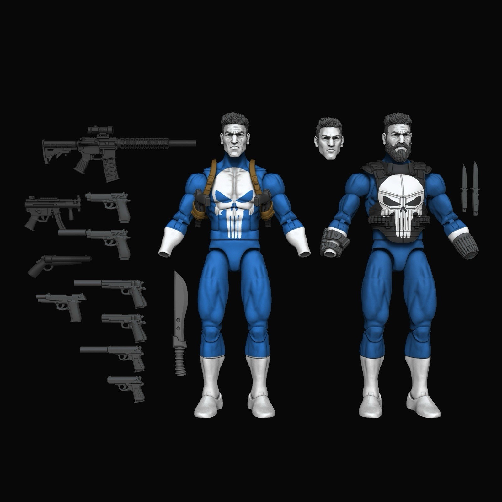 Punisher Kit Marvel Legends 1/12 Unpainted Custom Action Figure Accessories