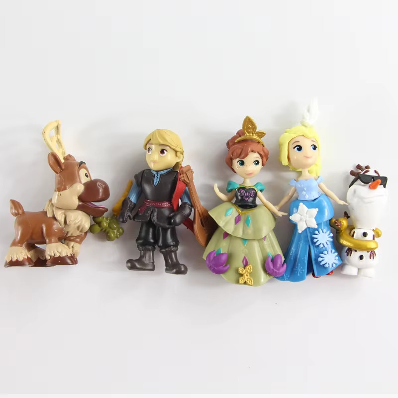 Frozen Action Figures Set – Elsa, Anna, Olaf, Sven, Kristoff Cake Decor 5Pcs