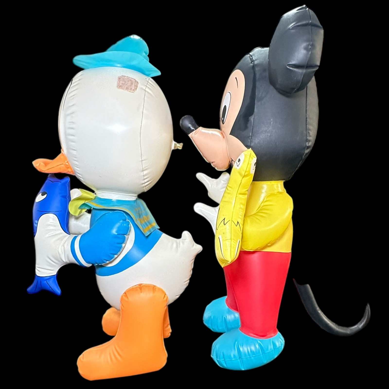 Mickey Mouse & Donald Duck 23&Prime; Inflatable Blow-Up Toys Disney VtG 1960s