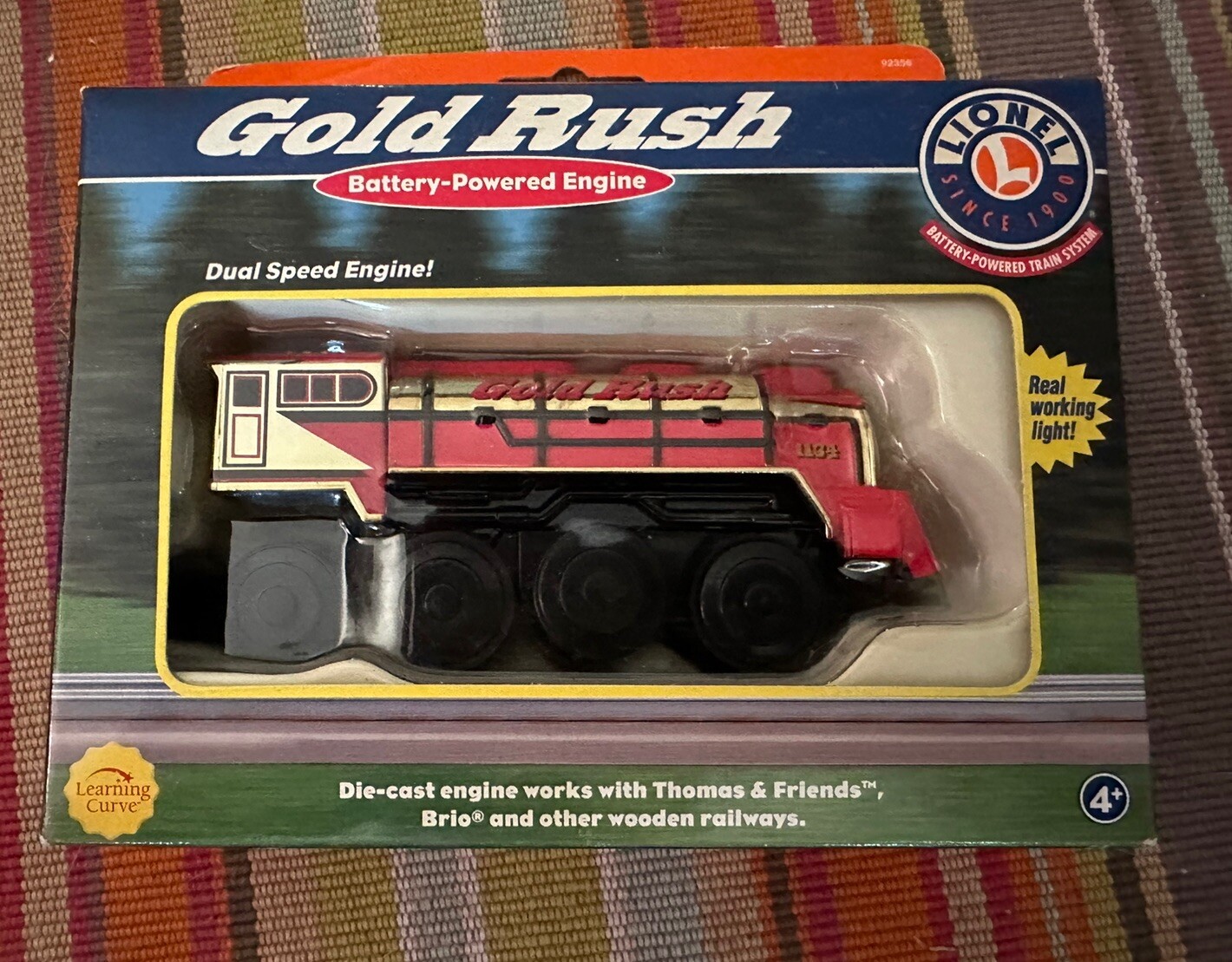 Lionel Wooden/Diecast Dual Speed Battery Operated Gold Rush! New! F/R! Thomas!
