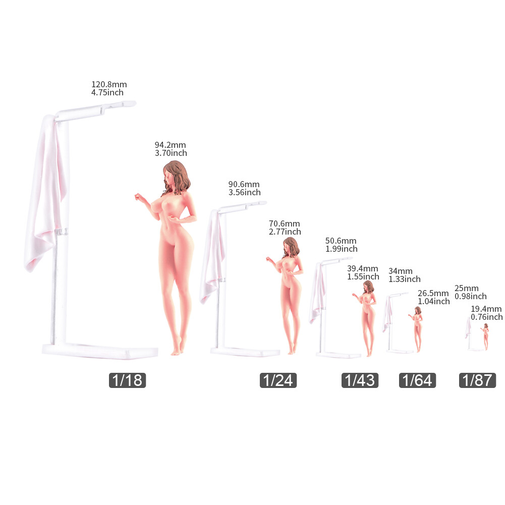 Shower Bath Naked Girl Scene Props Miniatures Figurines For Cars Vehicles Toy