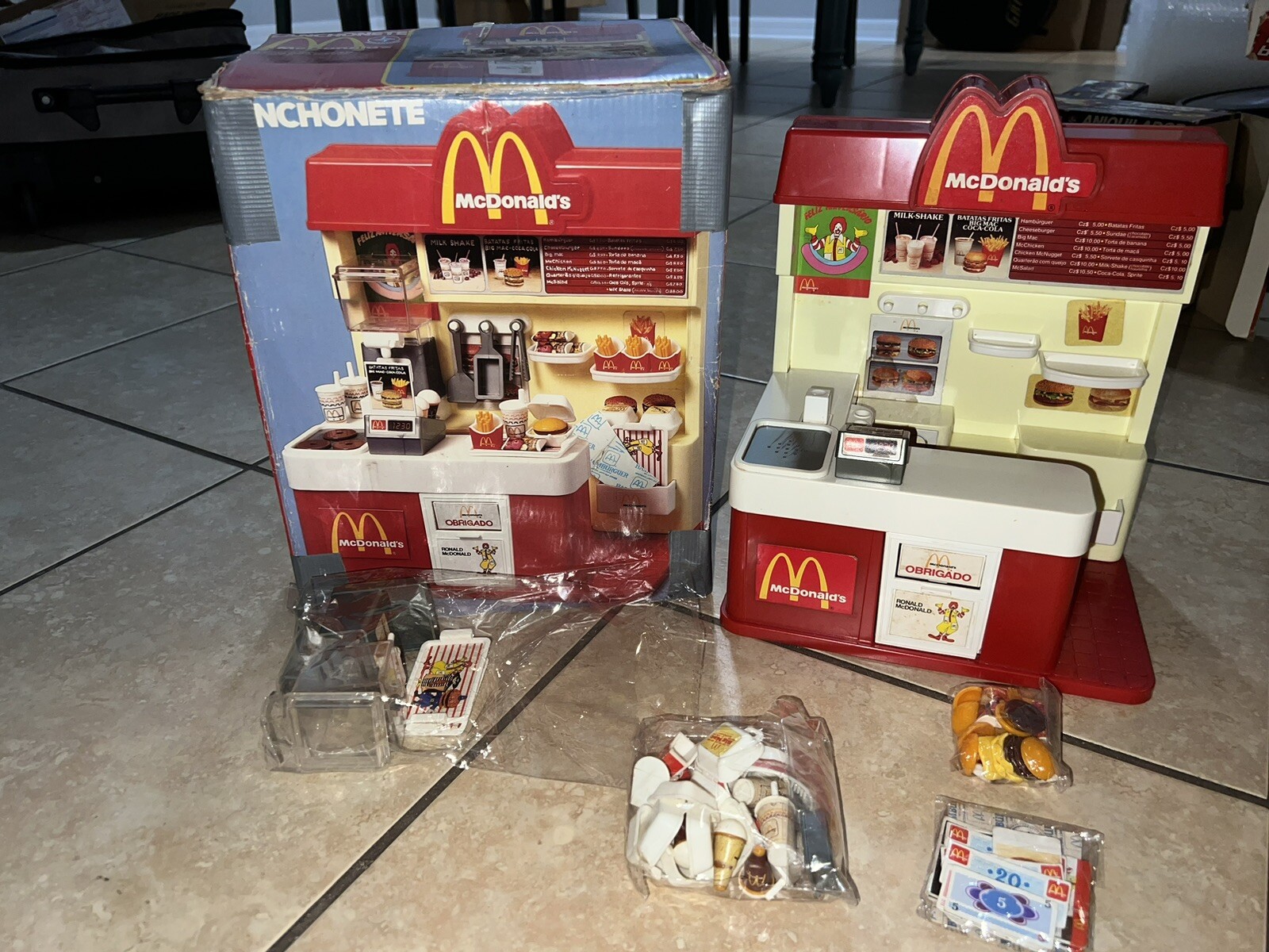 Mc Donalds Brazil Estrela Playset Complete Very Rare 80s Fast Food Memorabilia